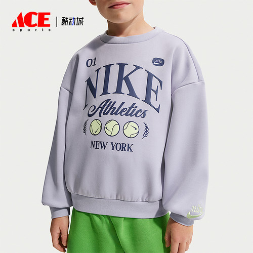 Nike/耐克正品Tennis Lifestyle小童休闲圆领印花卫衣IR8104-057
