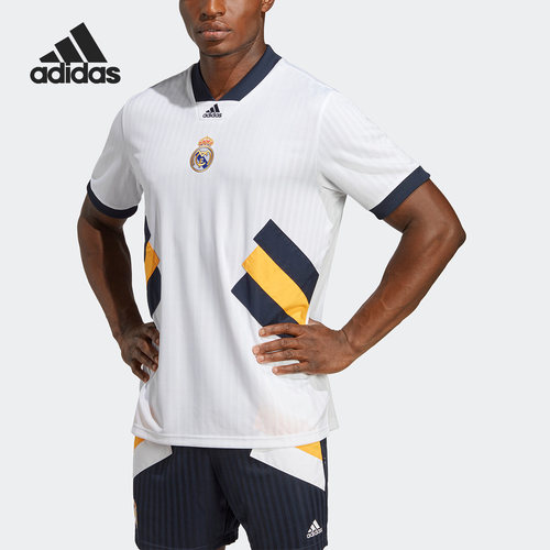 Adidas/阿迪达斯正品皇马足球男子运动休闲文化T恤球衣HT6456