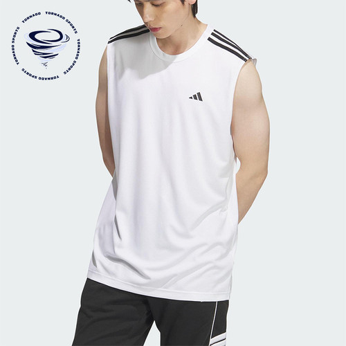 Adidas/阿迪达斯正品2025夏季男女透气经典宽松训练背心KE5907