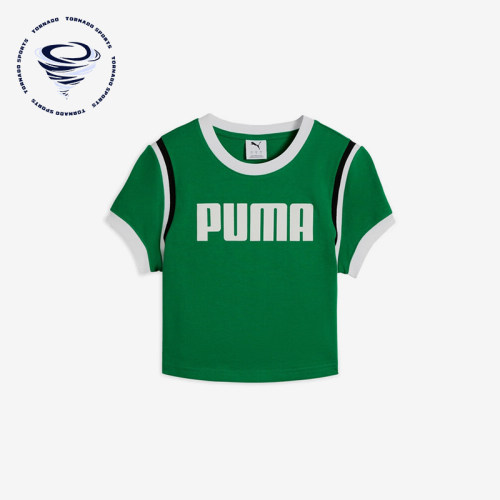 Puma/彪马正品夏季女士时尚短款字母印花经典短袖T恤631946-86