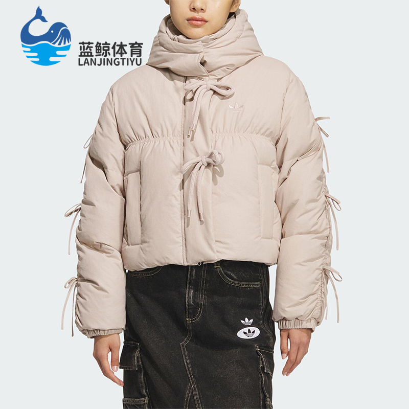 Adidas/阿迪达斯正品BOW PLAY DOWN女士休闲时尚连帽羽绒服KC2610