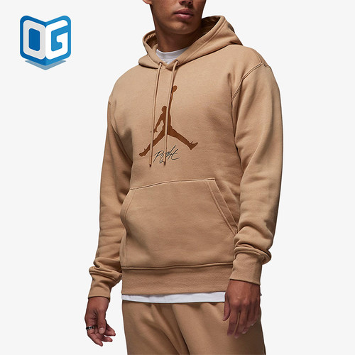 Nike/耐克正品JORDAN男士运动连帽宽松经典加绒套头衫FD7546-200 - 封面