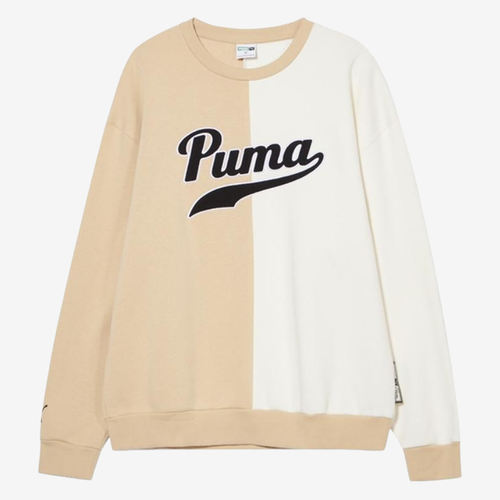 Puma彪马正品男子拼色舒适透气圆领套头落肩袖字母卫衣539734-85