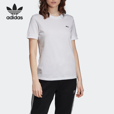 Adidas/阿迪达斯正品三叶草 当季新款女子休闲短袖T恤 EC9354