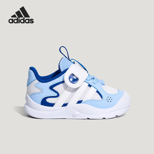 Adidas/阿迪达斯正品新款婴童防滑透气经典魔术贴运动鞋KH6635