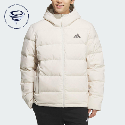 Adidas/阿迪达斯正品2025男士简约运动休闲连帽保暖羽绒服KF4398