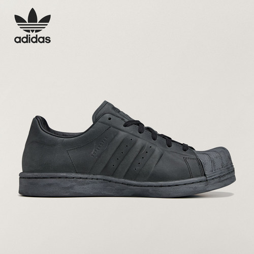 Adidas/阿迪达斯正品SUPERSTAR新款女黑色透气经典运动鞋JR9458