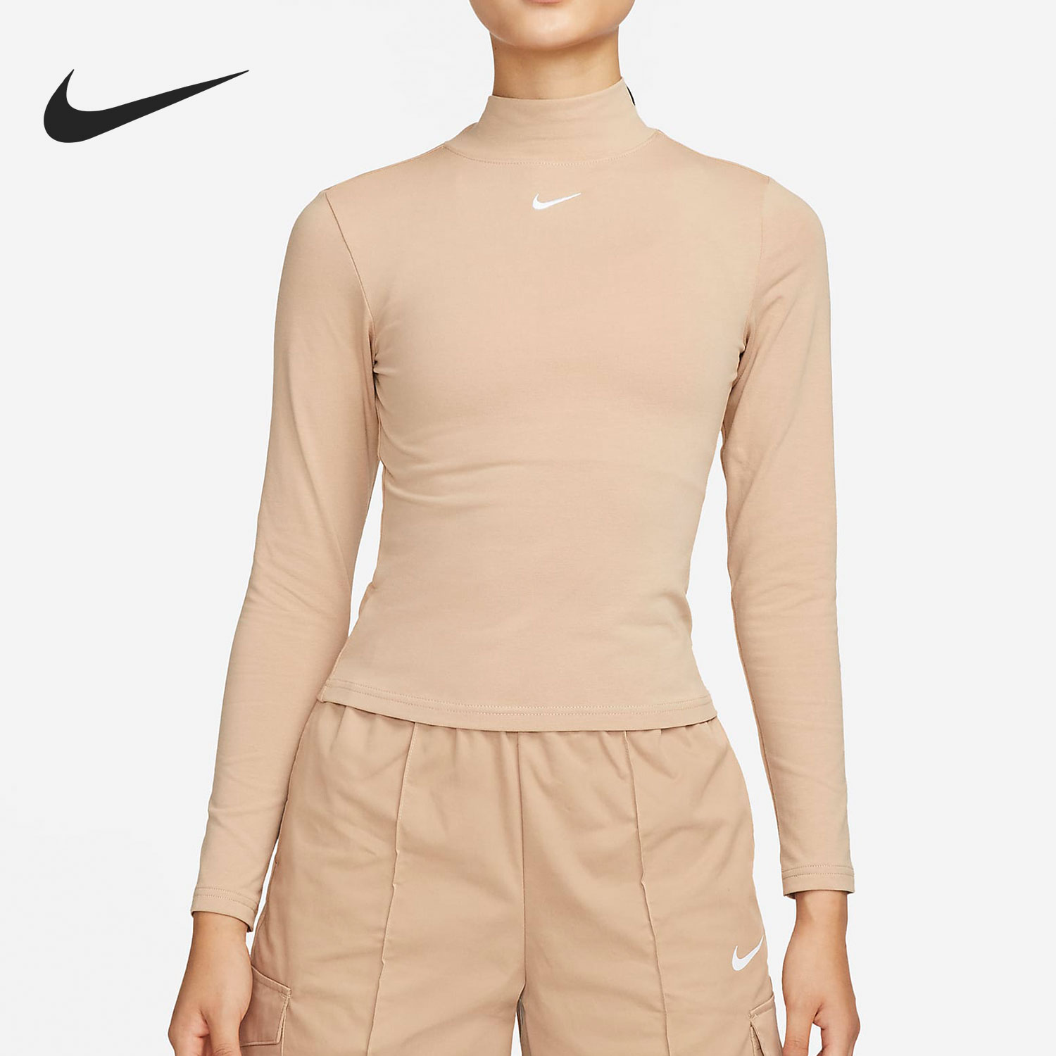 耐克女子立领运动长袖上衣