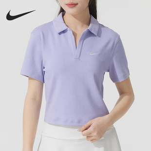 针织POLO衫 款 女士翻领短款 533 DV7885 耐克官方正品 Nike 2025夏季