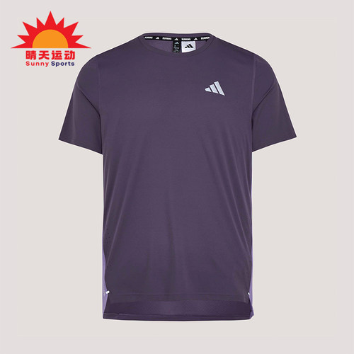 Adidas/阿迪达斯正品春季男士跑步训练经典透气圆领短袖T恤KZ5038