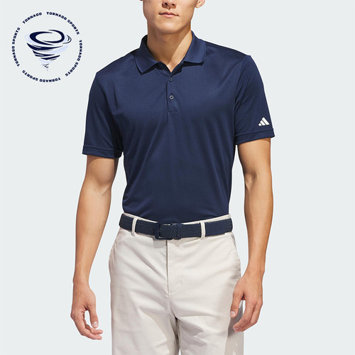 Adidas/阿迪达斯正品夏季男士复古翻领运动户外短袖POLO衫IU4442
