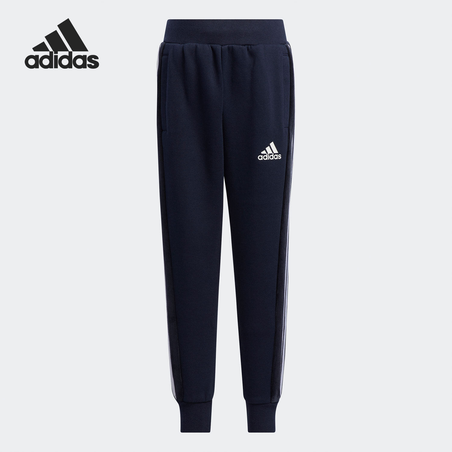 Adidas/阿迪达斯蓝儿童舒适休闲百搭运动户外透气条纹长裤H40343,童装/婴儿装/亲子装,裤子,淘宝优惠券,粉丝福利购,淘宝优惠卷