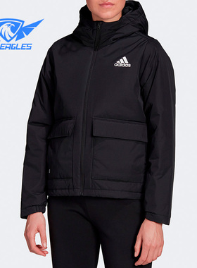 Adidas/阿迪达斯正品冬春季新款女子连帽保暖外套上衣棉服 H65753