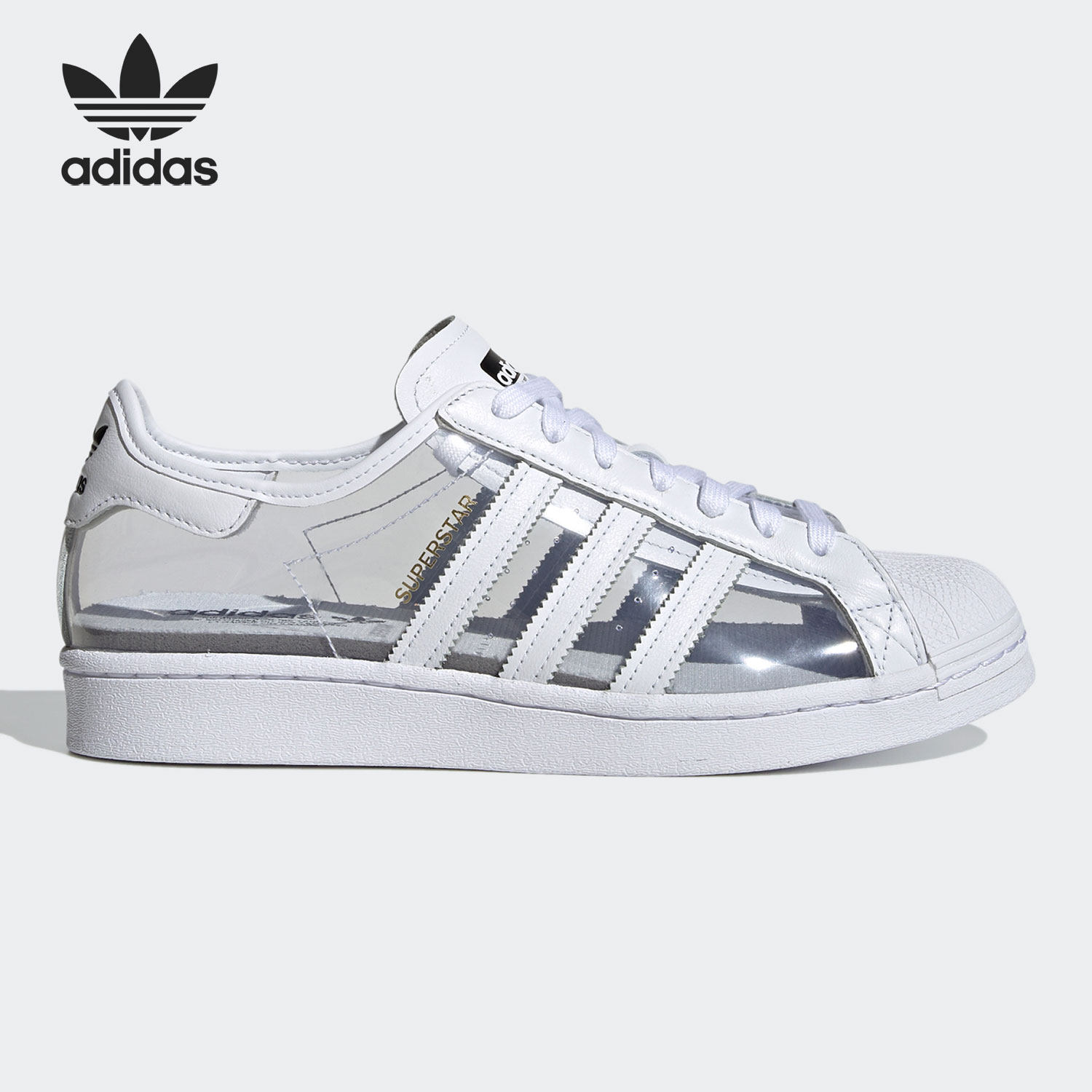 Adidas/阿迪达斯正品 三叶草男女透明鞋面休闲鞋低帮板鞋FZ0245,运动鞋new,板鞋,淘宝优惠券,粉丝福利购,淘宝优惠卷