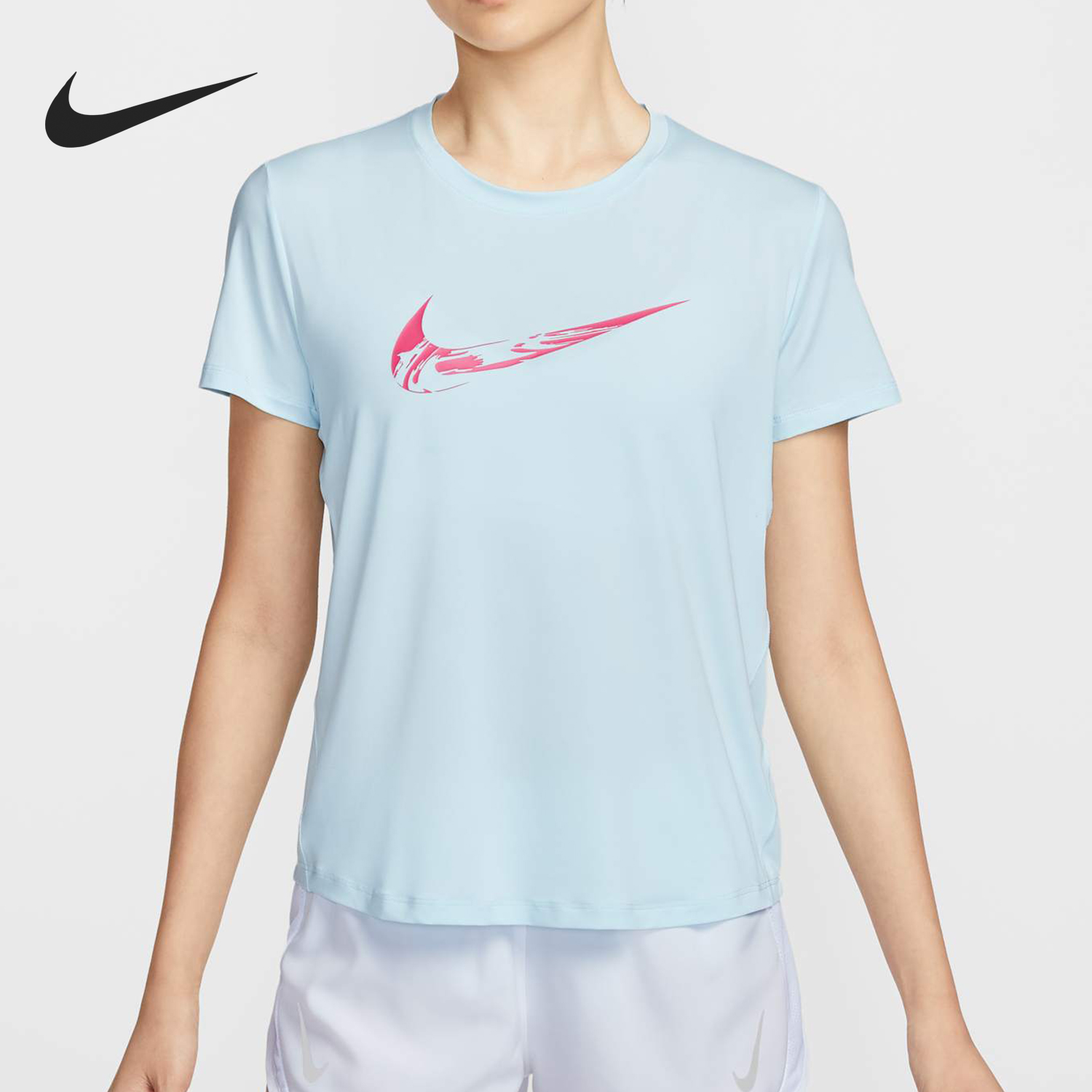 Nike/耐克官方正品2025夏季款女士透气运动圆领短袖FV6374-474