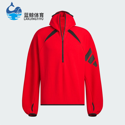 阿迪达斯男士休闲针织连帽卫衣