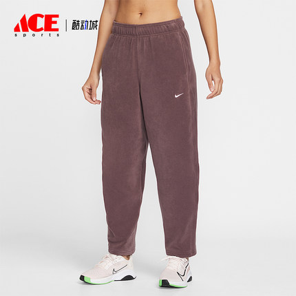 Nike/耐克正品2025冬季款女士休闲中腰摇粒绒刺绣长裤HV3708-502