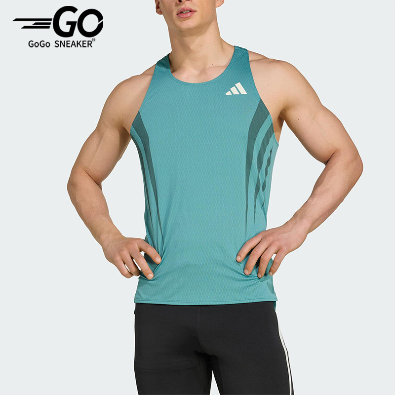 Adidas/阿迪达斯正品2025夏季款男士运动风跑步工字背背心JV9307