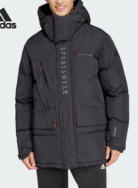 Adidas/阿迪达斯正品新款男士连帽运动户外宽松羽绒服JM4616