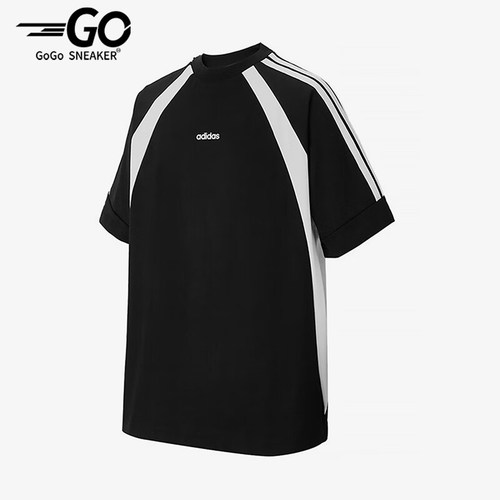 Adidas/阿迪达斯正品夏季款男士拼接针织经典户外休闲短袖KB8502