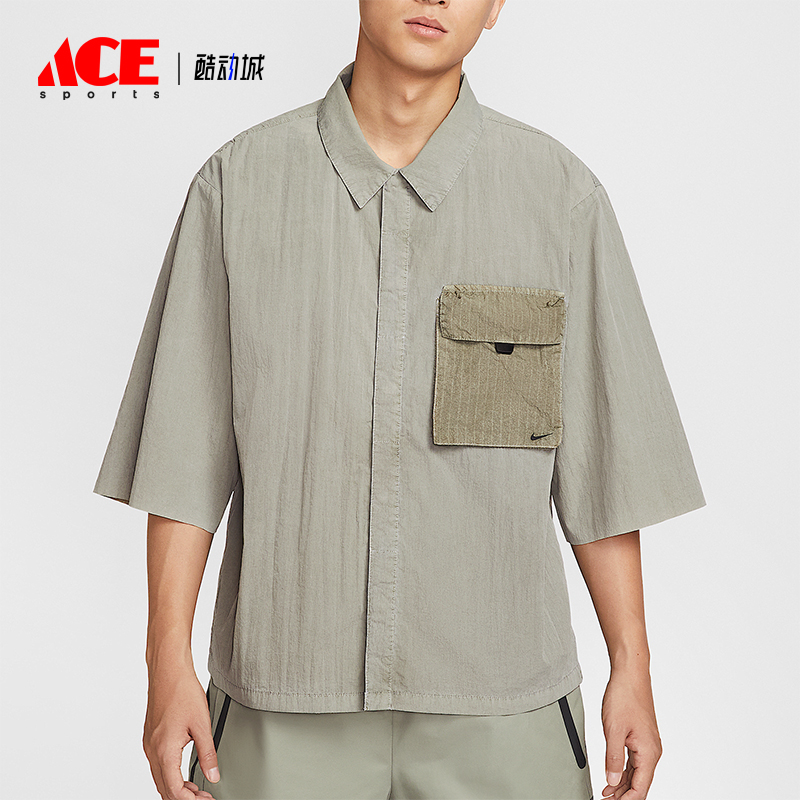 Nike/耐克正品2025夏季款男士口袋宽松经典翻领短袖HJ2955-320