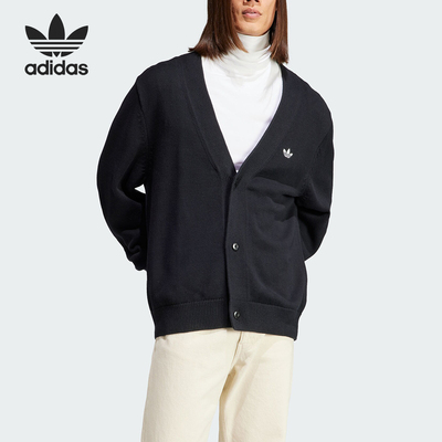 Adidas/阿迪达斯正品三叶草男子针织运动V领开衫外套HZ0716