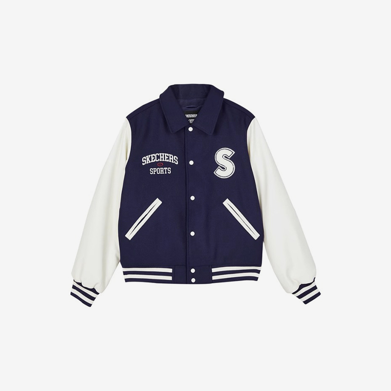 Skechers/斯凯奇正品秋季新款女士简约棒球风休闲运动外套