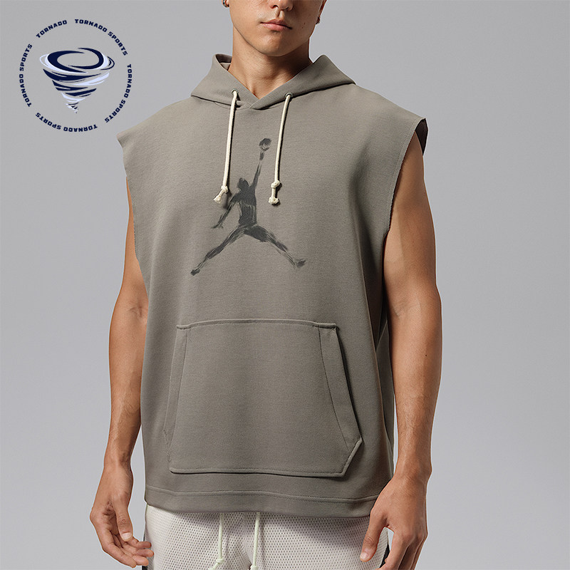 Nike/耐克正品Jordan男士运动连帽套头无袖卫衣IQ7265-029