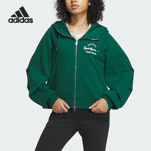女士休闲连帽夹克外套IZ4569 阿迪达斯VER Adidas