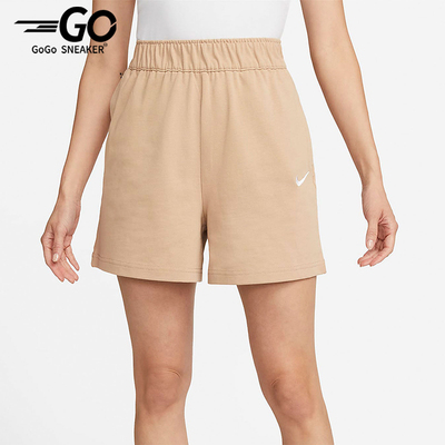 Nike/耐克正品2025女士日常松紧腰透气刺绣运动短裤DM6729-200