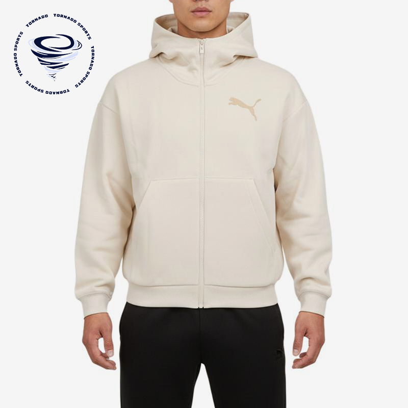 Puma/彪马正品ES针织连帽拉链卫衣新款经典运动连帽卫衣637444-87