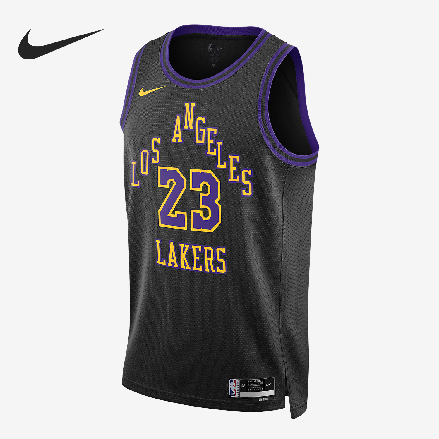 Nike/耐克官方正品洛杉矶湖人队男士篮球无袖运动背心DX8506-012
