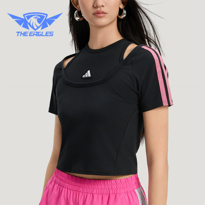 Adidas/阿迪达斯正品DCE 2 LY TEE 2女士时尚短款短袖T恤KS2890