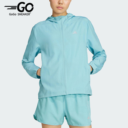 Adidas/阿迪达斯正品RUN IT JACKET女士连帽跑步运动外套JM5745