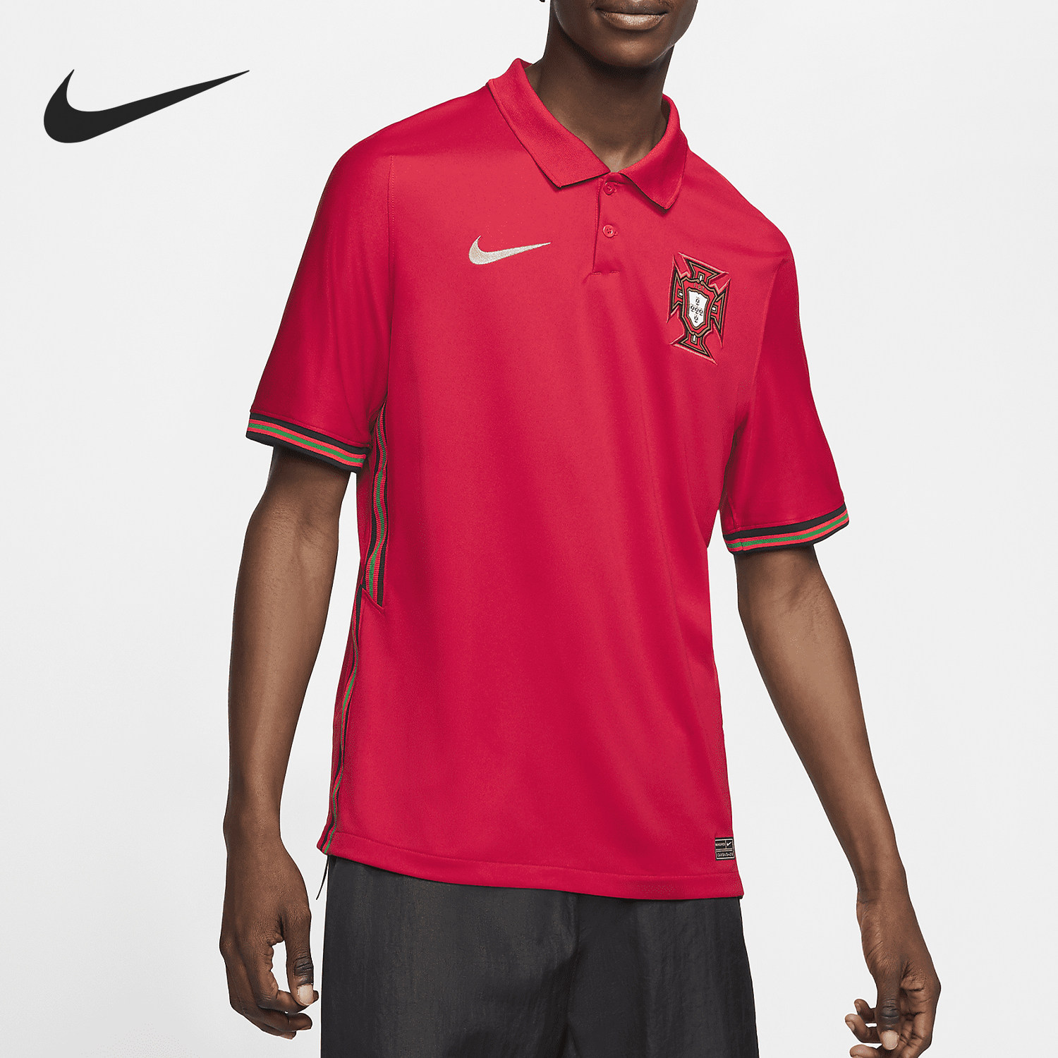 Nike/耐克正品2021欧洲杯葡萄牙主客场球迷版球衣足球T恤 CD0704