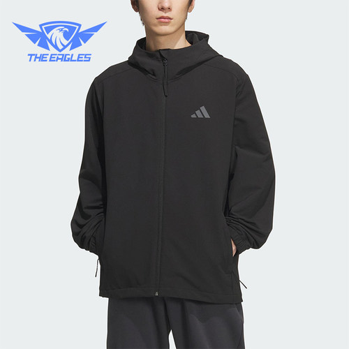Adidas/阿迪达斯正品V SFT SHELL JK男女宽松连帽运动外套KF5222