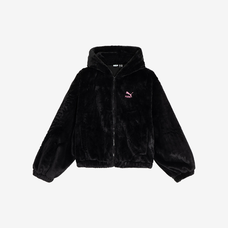 Puma/彪马官方正品新款女士摇粒绒宽松运动保暖抓绒外套625194-01