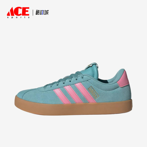 Adidas/阿迪达斯正品VLCOURT3.0新款女经典蓝粉色德训鞋IH6518