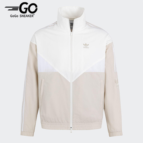 Adidas/阿迪达斯正品三叶草男女宽松经典拼接梭织运动外套KC3116