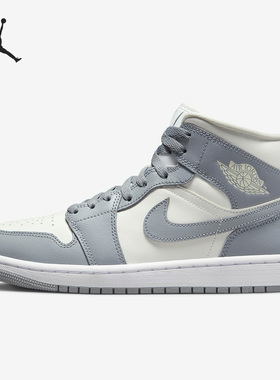 Nike/耐克正品AIR JORDAN 1 MID女子高帮休闲板鞋BQ6472-115