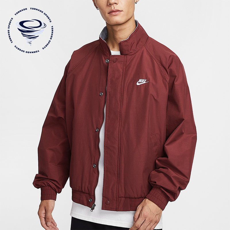 Nike/耐克正品Club Futura男士休闲立领运动宽松外套FZ0657-619