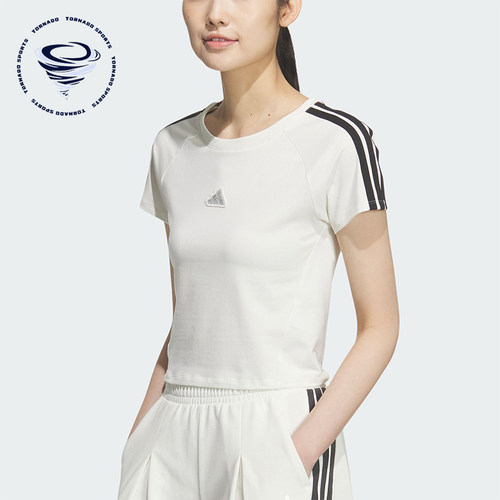 Adidas/阿迪达斯正品ANCE T-SHIRT女士运动圆领短款短袖T恤KS0276