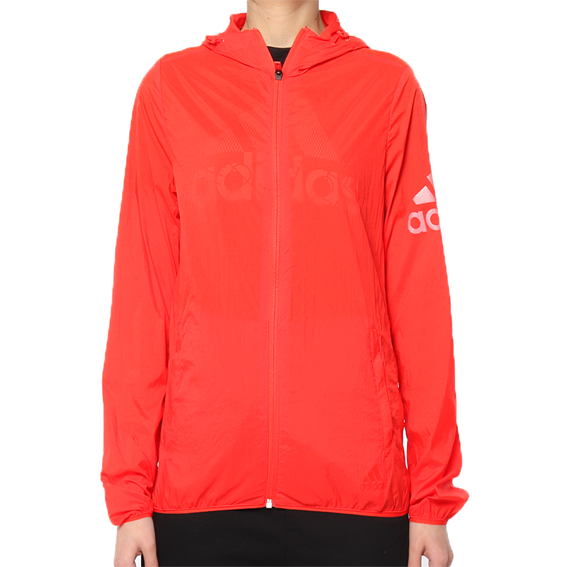 Adidas/阿迪达斯官方正品女子轻薄连帽休闲运动风衣外套DY8675