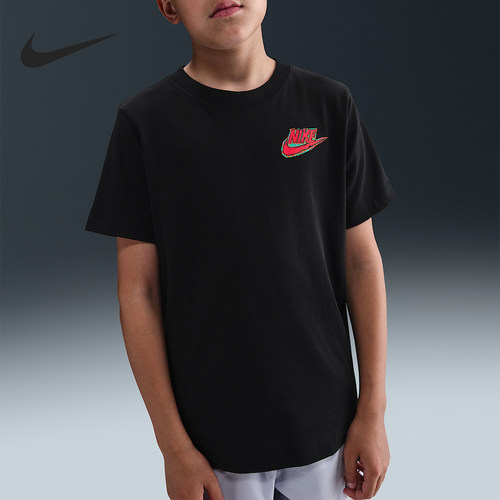 Nike/耐克正品大童透气Logo圆领时尚运动短袖T恤HV5212-010