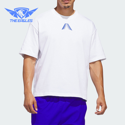 Adidas/阿迪达斯正品爱德华兹系列新款男经典白蓝色短袖T恤KC5670
