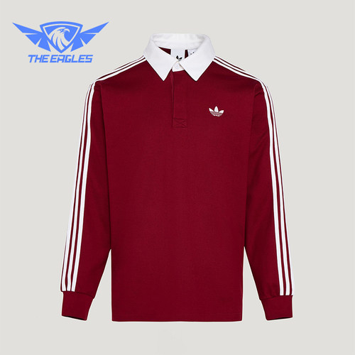 Adidas/阿迪达斯正品三叶草男士宽松经典运动长袖POLO衫KG3905