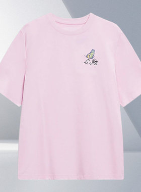 Lining/李宁正品运动潮流系列女子宽松透气圆领短袖T恤AHST228