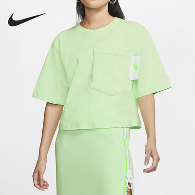 Nike/耐克正品运动女士短款简约圆领透气短袖T恤CT0875-376