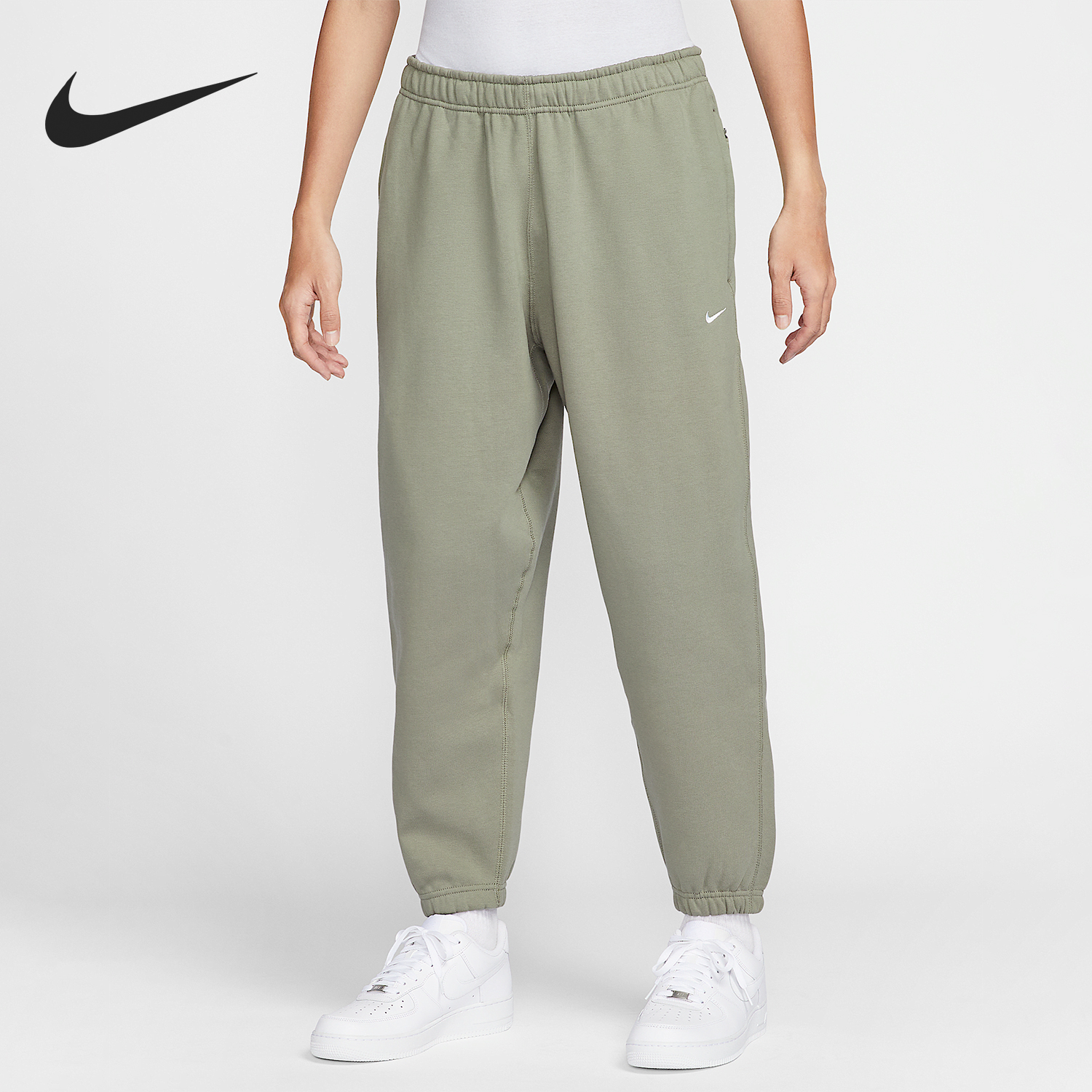 Nike/耐克官方正品Solo Swoosh 男士宽松束脚加绒长裤DX1365-320