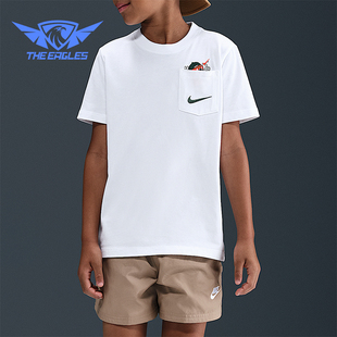 HV5225 Sportswear大童休闲针织圆领透气短袖 100 耐克正品 Nike